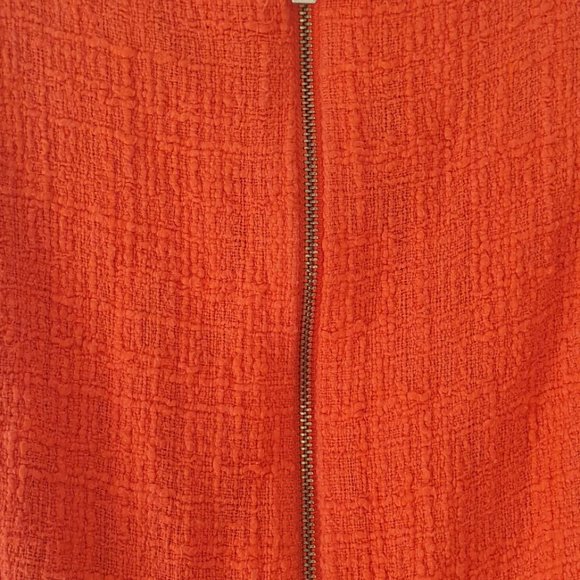 J. Crew Orange Sheath Tweed Dress with Pockets - Picture 11 of 12